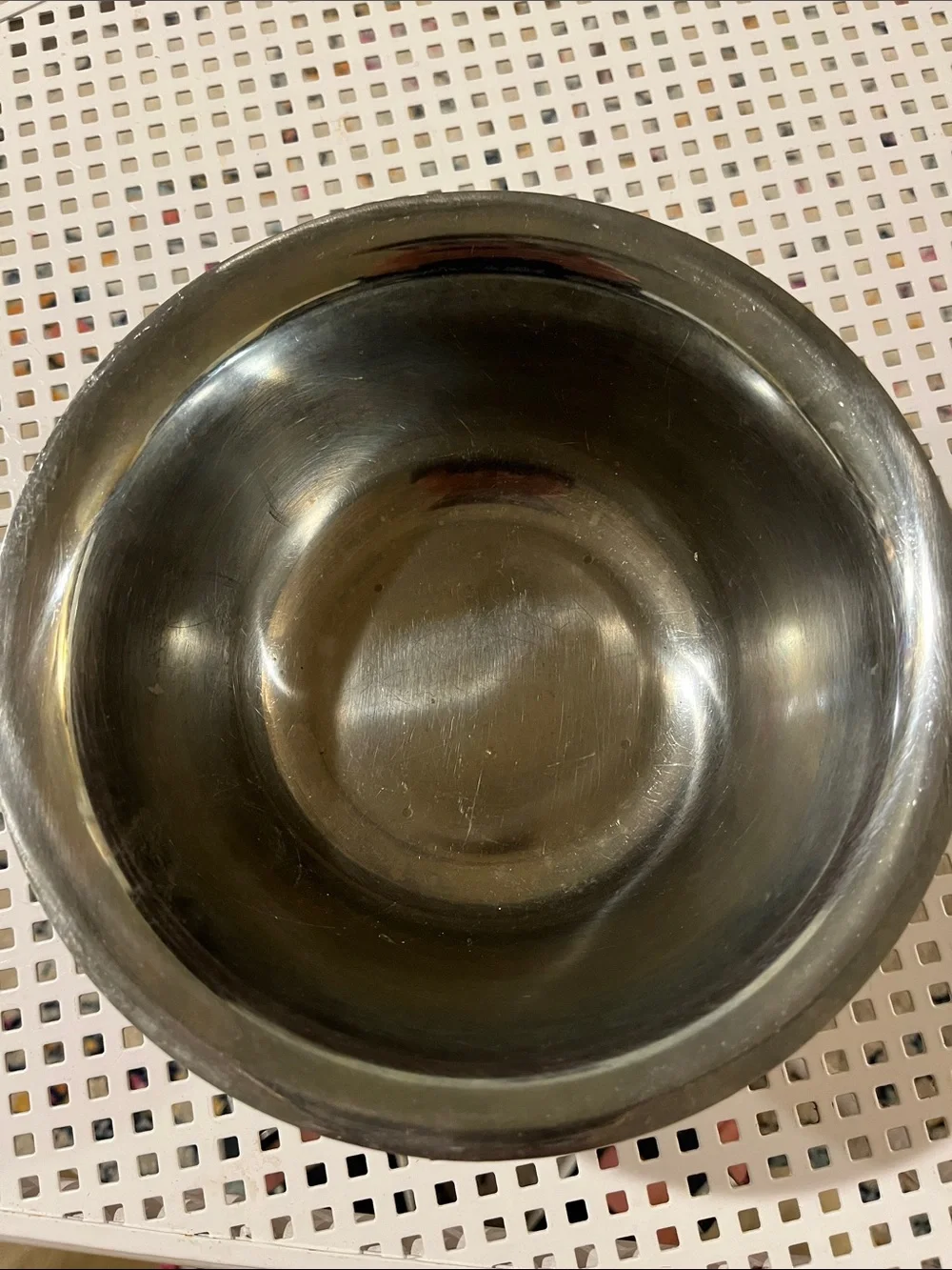 VINTAGE MCM Normandy Distributors Stainless Footed Serving Bowl